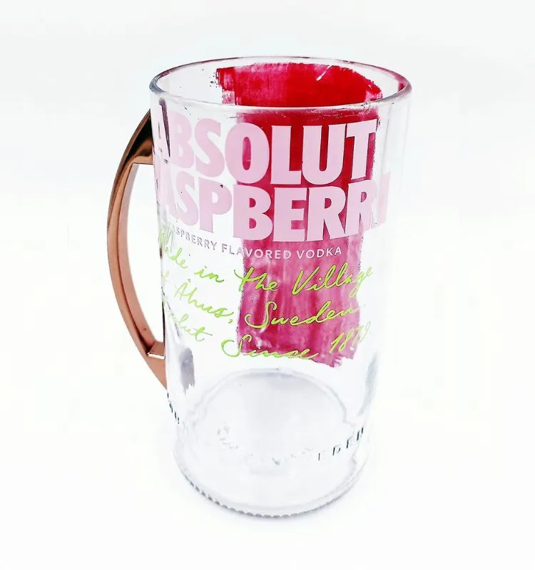 Upcycled Absolut Raspberry Mug – Sustainable & Stylish